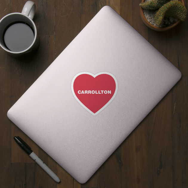 Carrollton Red Heart in Bold Font by modeoftravel